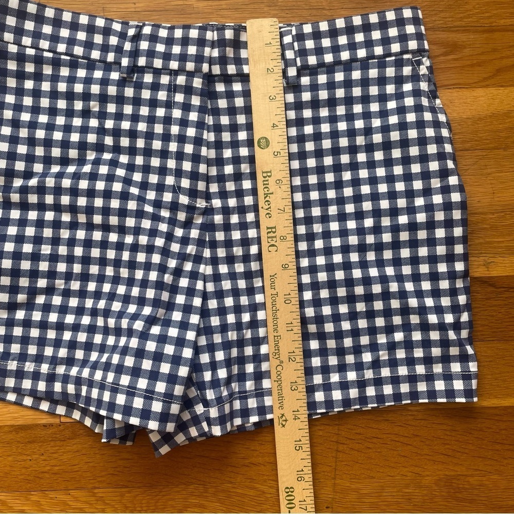 Southern Tide Shorts Women 6 Blue Inlet Gingham 30" Performance Nautical - Picture 5 of 6